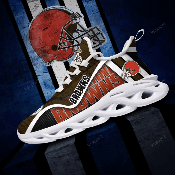 Ideafootwear Cleveland Browns NFL Max Soul Shoes Sneakers For Men And Women
