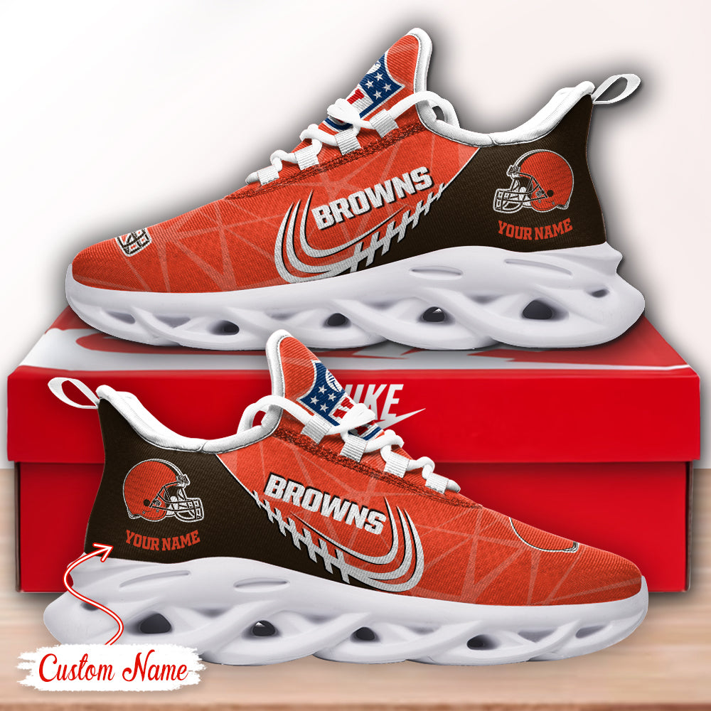 Ideafootwear Cleveland Browns NFL Max Soul Shoes Sneakers For Men And Women