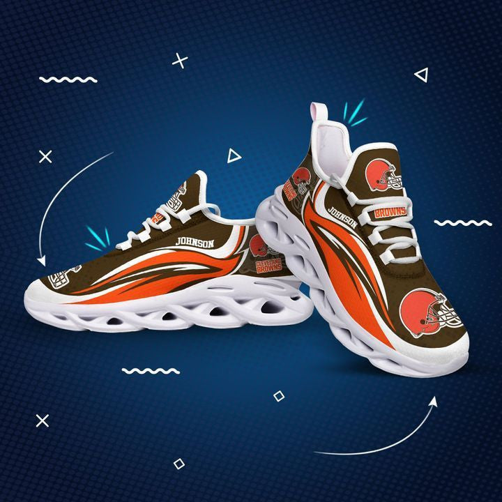 Ideafootwear Cleveland Browns NFL Max Soul Shoes Sneakers For Men And Women