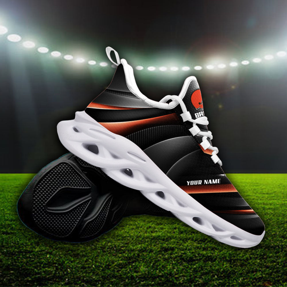 Ideafootwear Cleveland Browns NFL Max Soul Shoes Sneakers For Men And Women