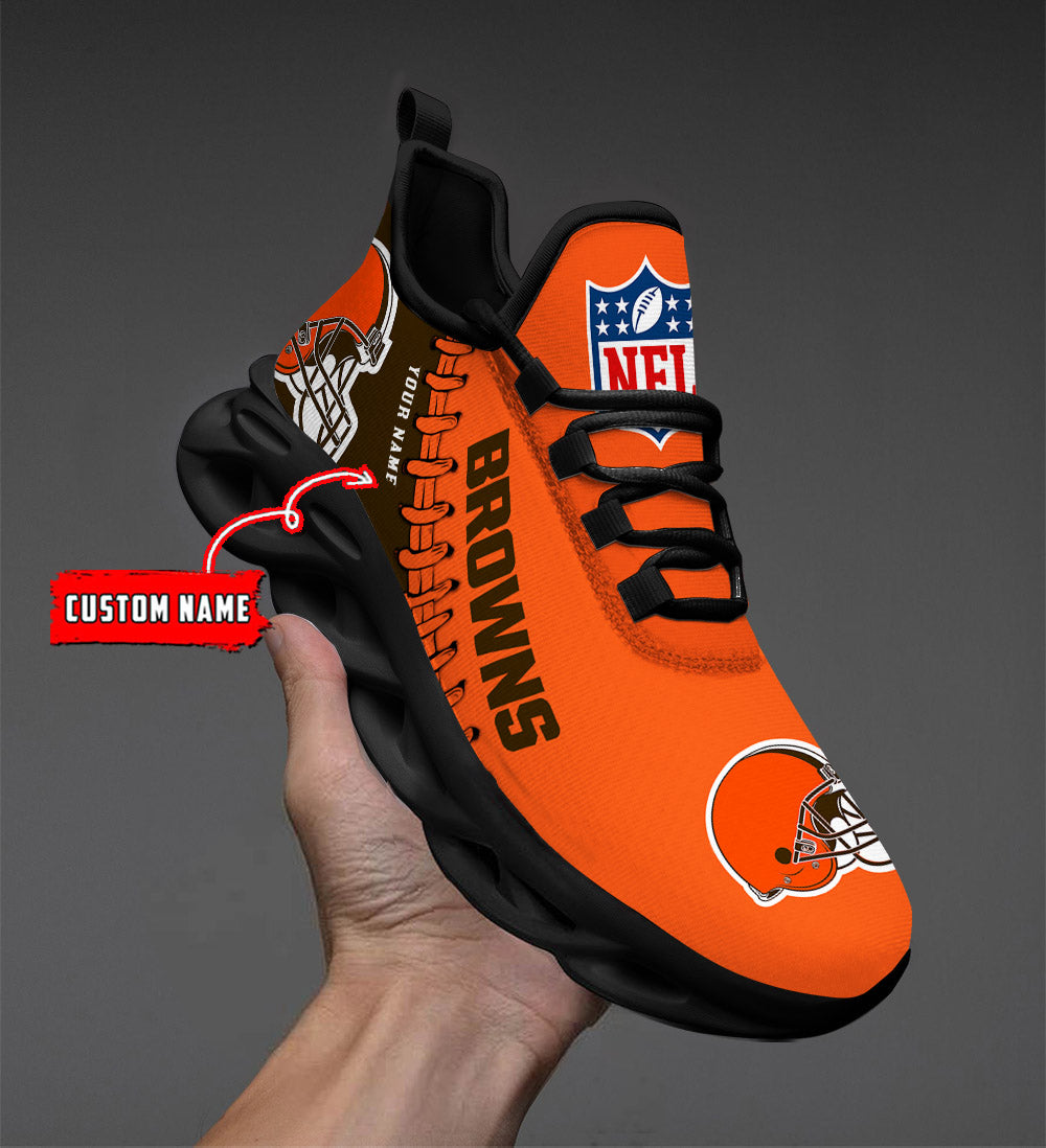 Ideafootwear Cleveland Browns NFL Max Soul Shoes Sneakers For Men And Women