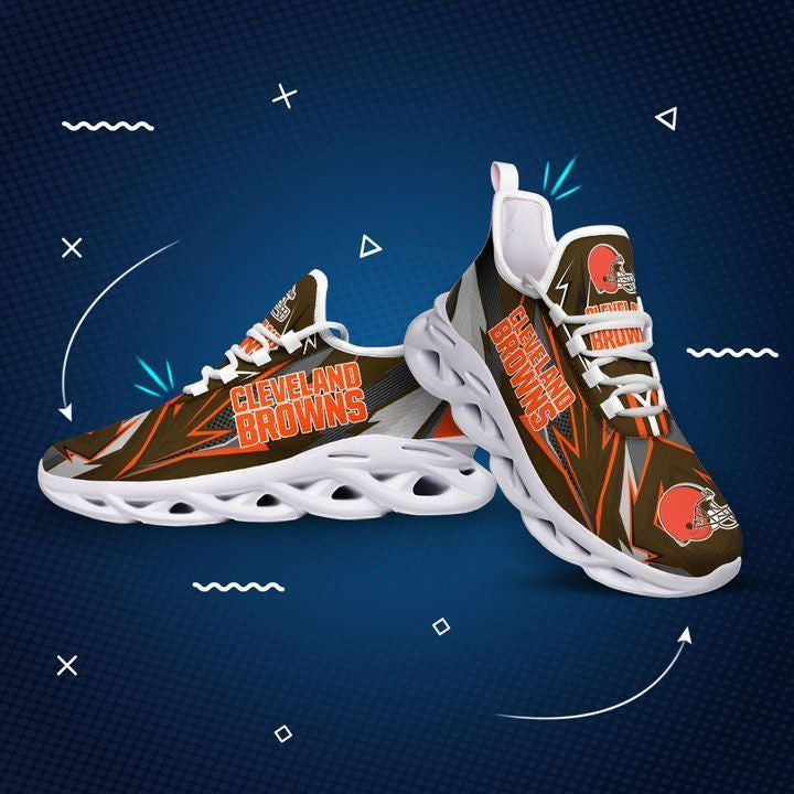 Ideafootwear Cleveland Browns NFL Max Soul Shoes Sneakers For Men And Women
