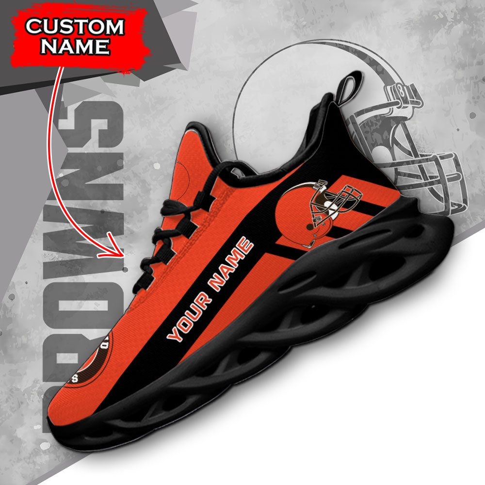 Ideafootwear Cleveland Browns NFL Max Soul Shoes Sneakers For Men And Women