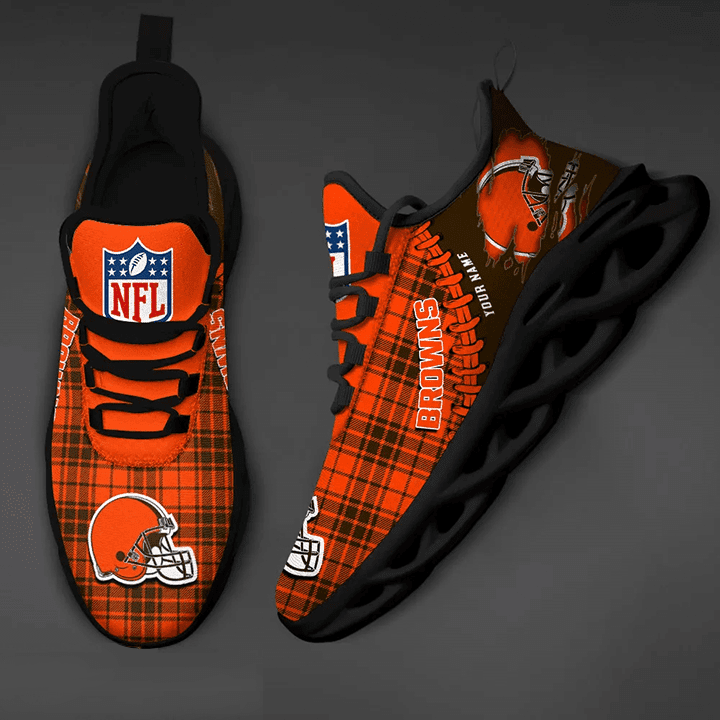 Ideafootwear Cleveland Browns NFL Max Soul Shoes Sneakers For Men And Women