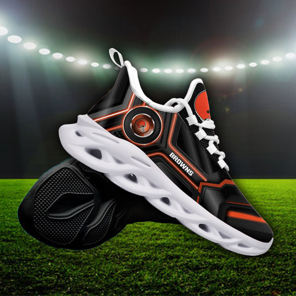 Ideafootwear Cleveland Browns NFL Max Soul Shoes Sneakers For Men And Women