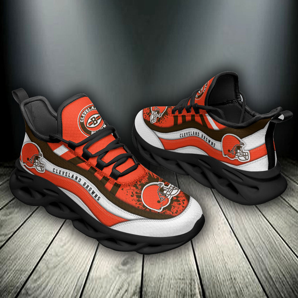 Ideafootwear Cleveland Browns NFL Max Soul Shoes Sneakers For Men And Women