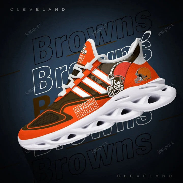 Ideafootwear Cleveland Browns NFL Max Soul Shoes Sneakers For Men And Women