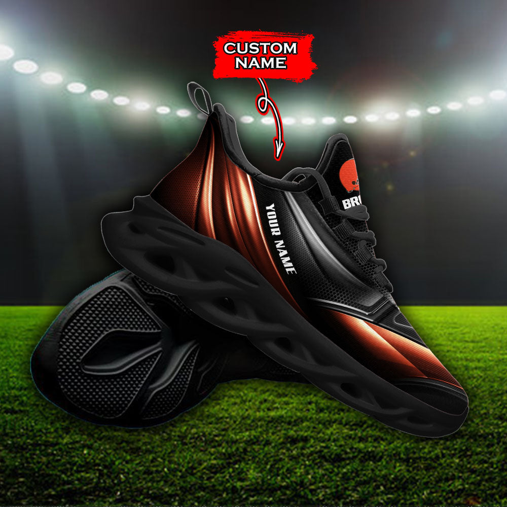 Ideafootwear Cleveland Browns NFL Max Soul Shoes Sneakers For Men And Women