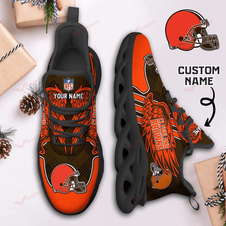 Ideafootwear Cleveland Browns NFL Max Soul Shoes Sneakers For Men And Women