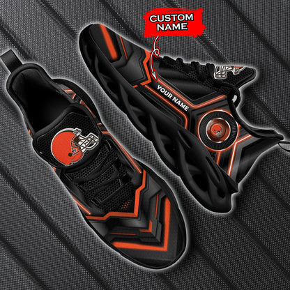 Ideafootwear Cleveland Browns NFL Max Soul Shoes Sneakers For Men And Women