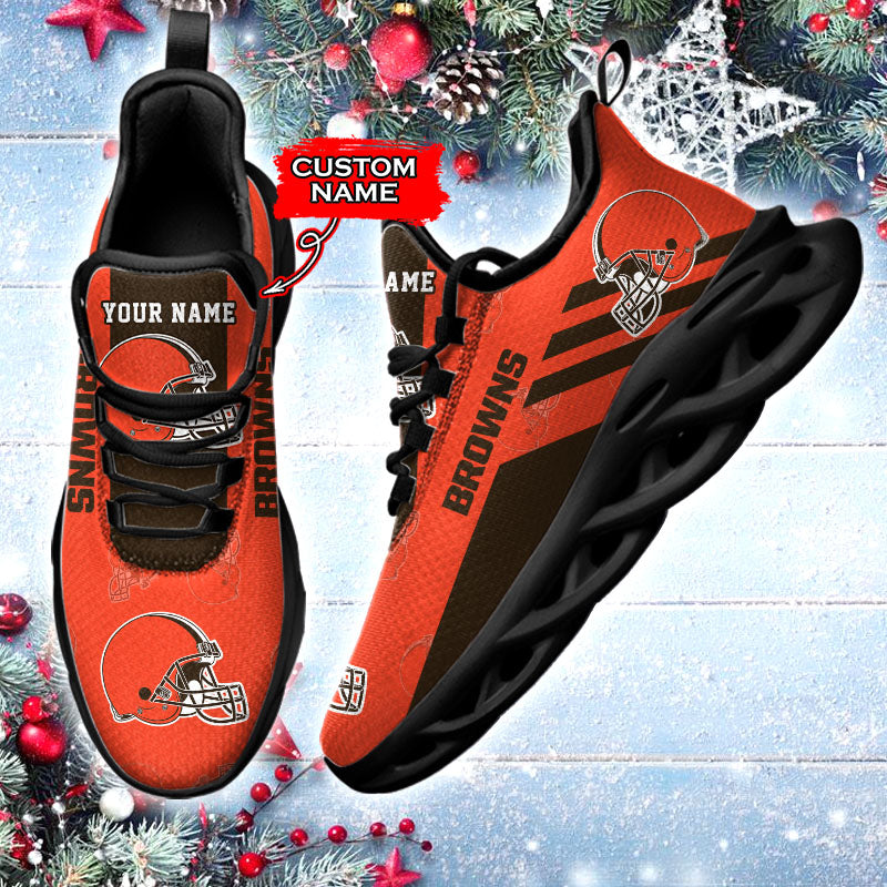 Ideafootwear Cleveland Browns NFL Max Soul Shoes Sneakers For Men And Women