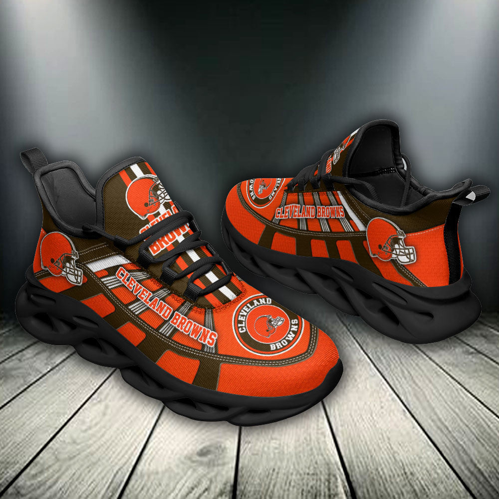 Ideafootwear Cleveland Browns NFL Max Soul Shoes Sneakers For Men And Women