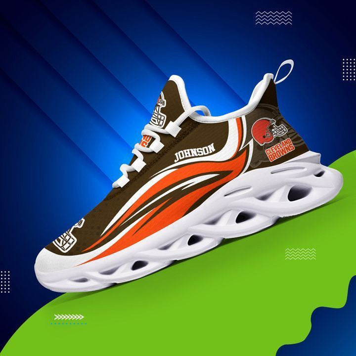 Ideafootwear Cleveland Browns NFL Max Soul Shoes Sneakers For Men And Women