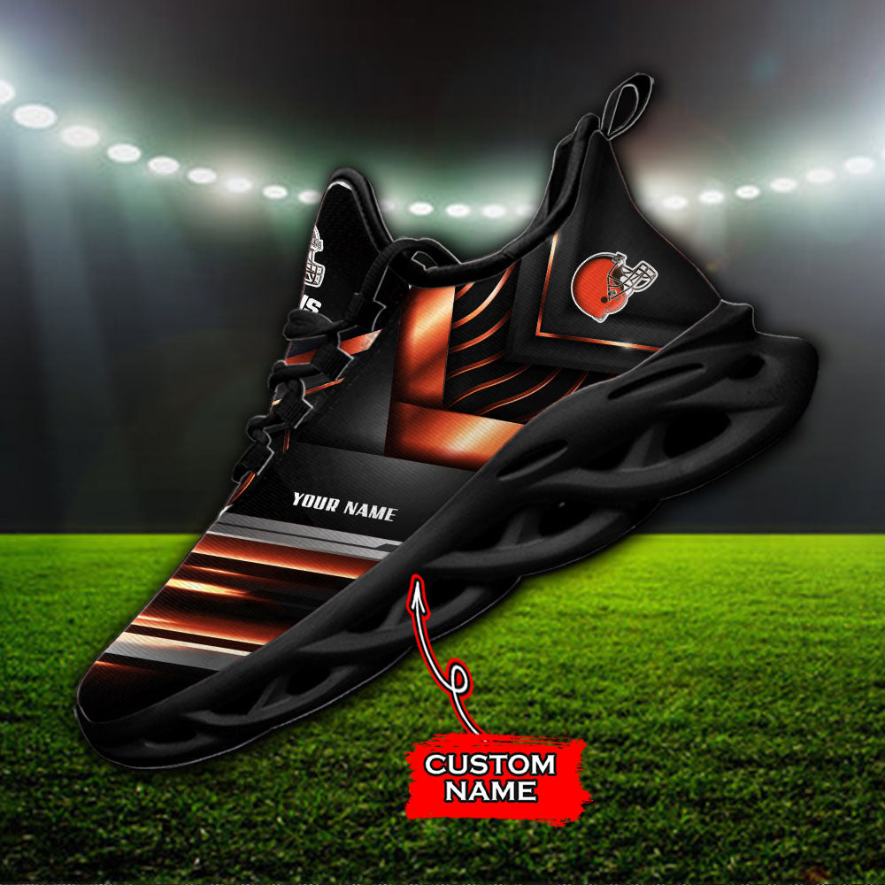 Ideafootwear Cleveland Browns NFL Max Soul Shoes Sneakers For Men And Women