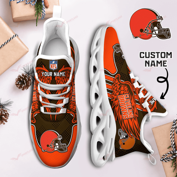 Ideafootwear Cleveland Browns NFL Max Soul Shoes Sneakers For Men And Women