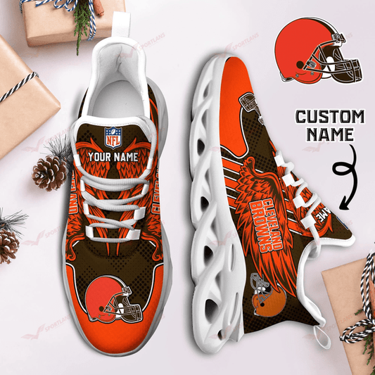 Ideafootwear Cleveland Browns NFL Max Soul Shoes Sneakers For Men And Women
