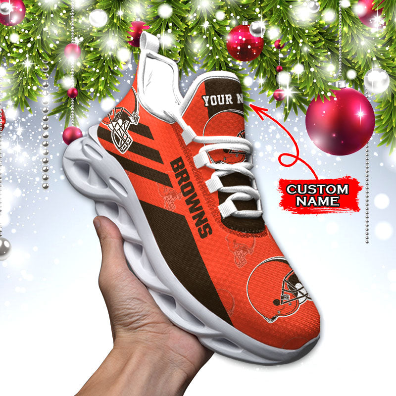 Ideafootwear Cleveland Browns NFL Max Soul Shoes Sneakers For Men And Women