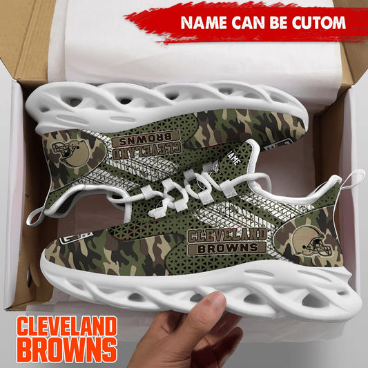 Ideafootwear Cleveland Browns NFL Max Soul Shoes Sneakers For Men And Women