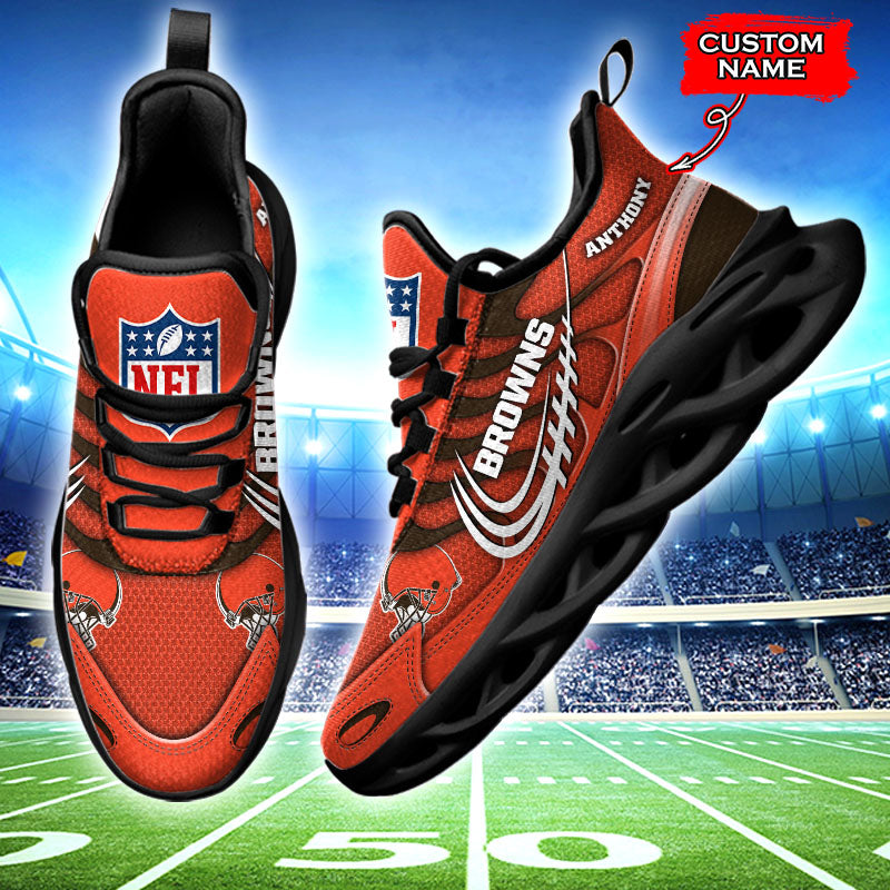 Ideafootwear Cleveland Browns NFL Max Soul Shoes Sneakers For Men And Women