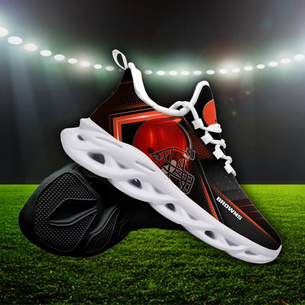 Ideafootwear Cleveland Browns NFL Max Soul Shoes Sneakers For Men And Women