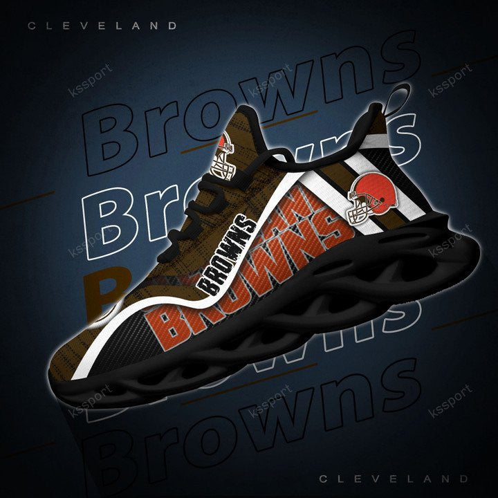 Ideafootwear Cleveland Browns NFL Max Soul Shoes Sneakers For Men And Women