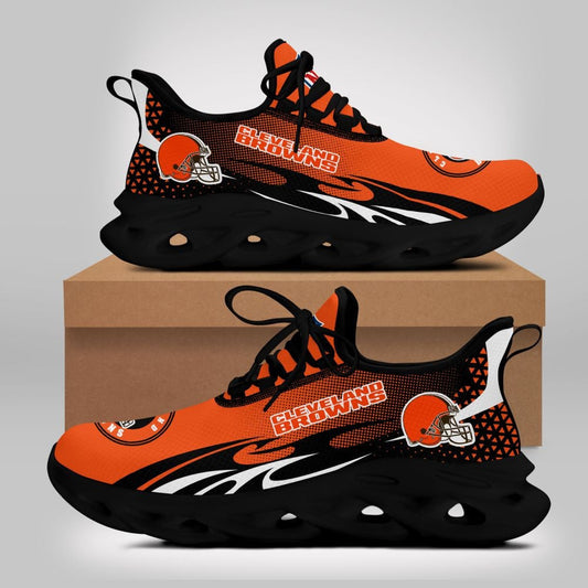 Ideafootwear Cleveland Browns NFL Max Soul Shoes Sneakers For Men And Women