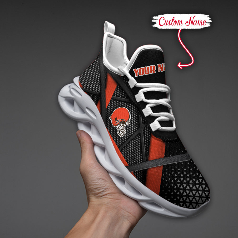 Ideafootwear Cleveland Browns NFL Max Soul Shoes Sneakers For Men And Women