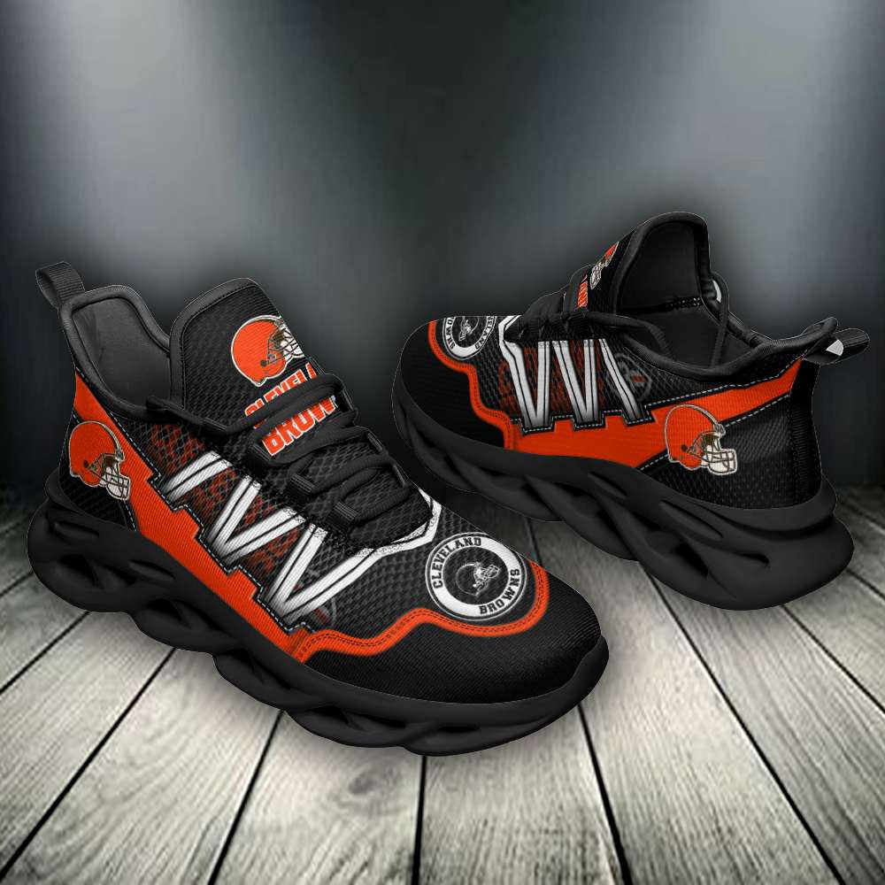 Ideafootwear Cleveland Browns NFL Max Soul Shoes Sneakers For Men And Women