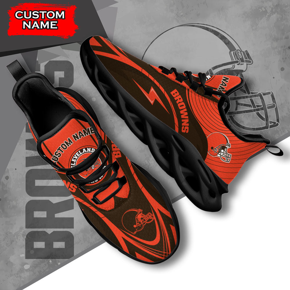 Ideafootwear Cleveland Browns NFL Max Soul Shoes Sneakers For Men And Women