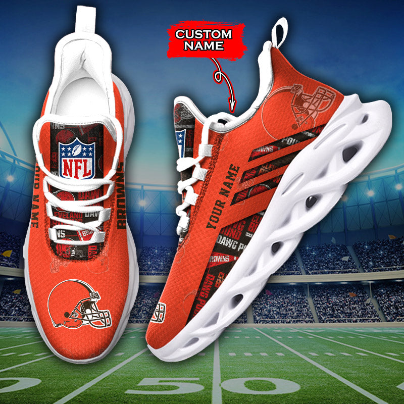 Ideafootwear Cleveland Browns NFL Max Soul Shoes Sneakers For Men And Women