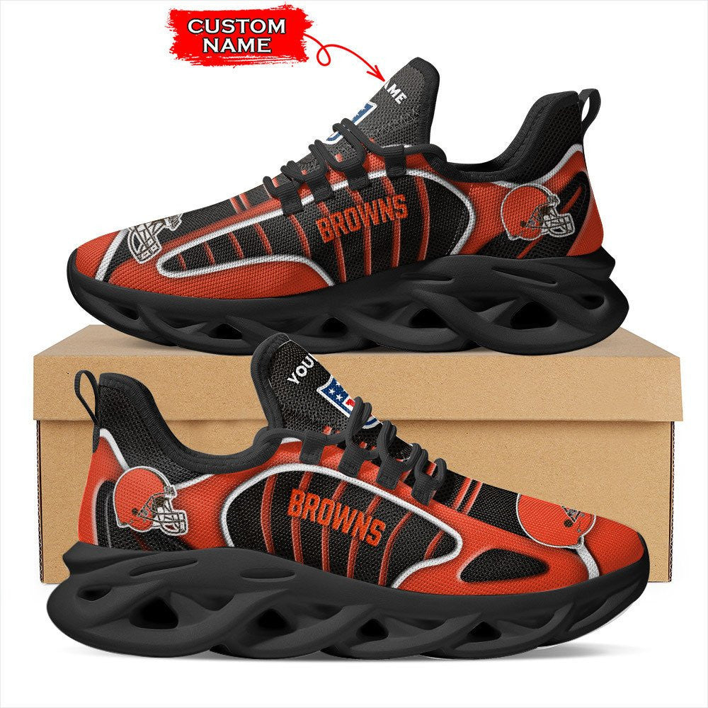 Ideafootwear Cleveland Browns NFL Max Soul Shoes Sneakers For Men And Women