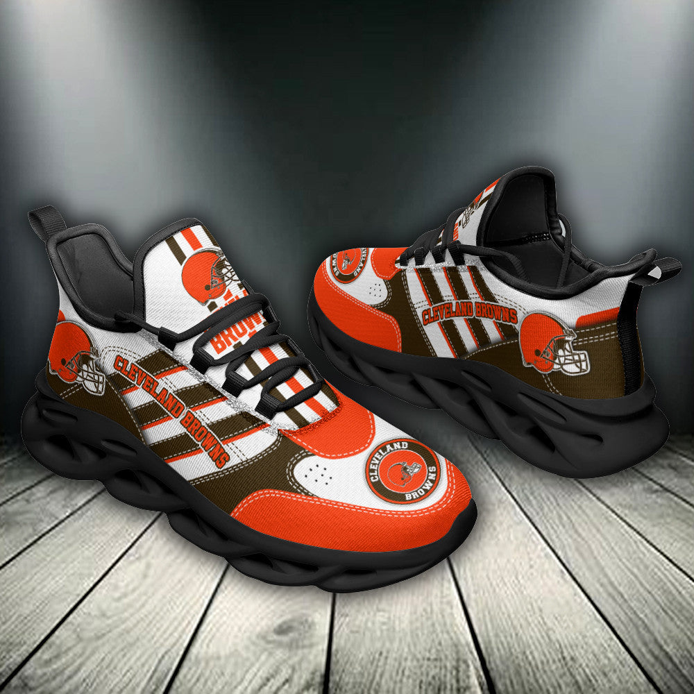 Ideafootwear Cleveland Browns NFL Max Soul Shoes Sneakers For Men And Women