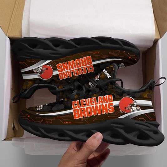 Ideafootwear Cleveland Browns NFL Max Soul Shoes Sneakers For Men And Women