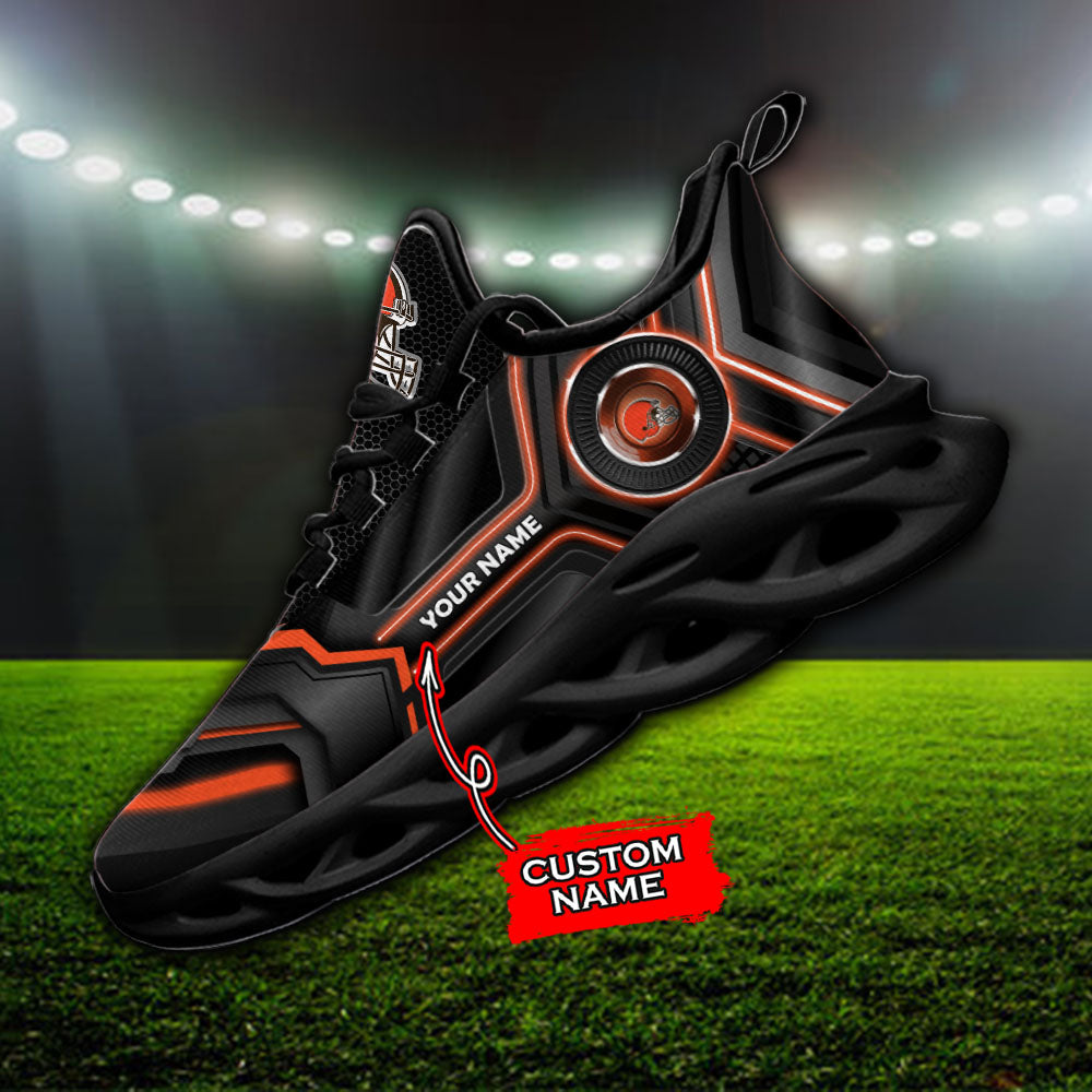 Ideafootwear Cleveland Browns NFL Max Soul Shoes Sneakers For Men And Women