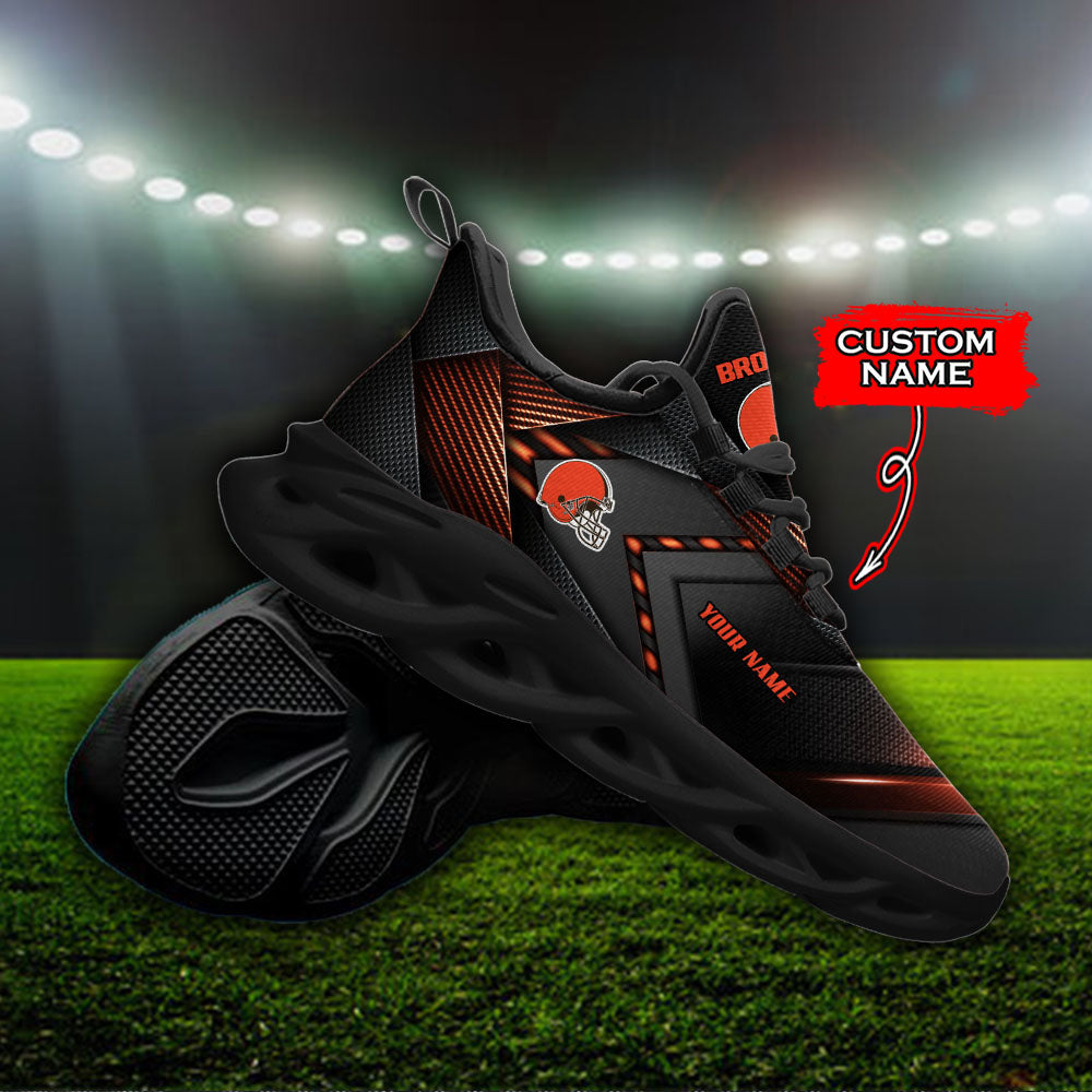 Ideafootwear Cleveland Browns NFL Max Soul Shoes Sneakers For Men And Women