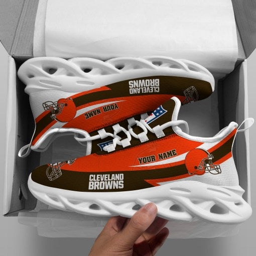 Ideafootwear Cleveland Browns NFL Max Soul Shoes Sneakers For Men And Women