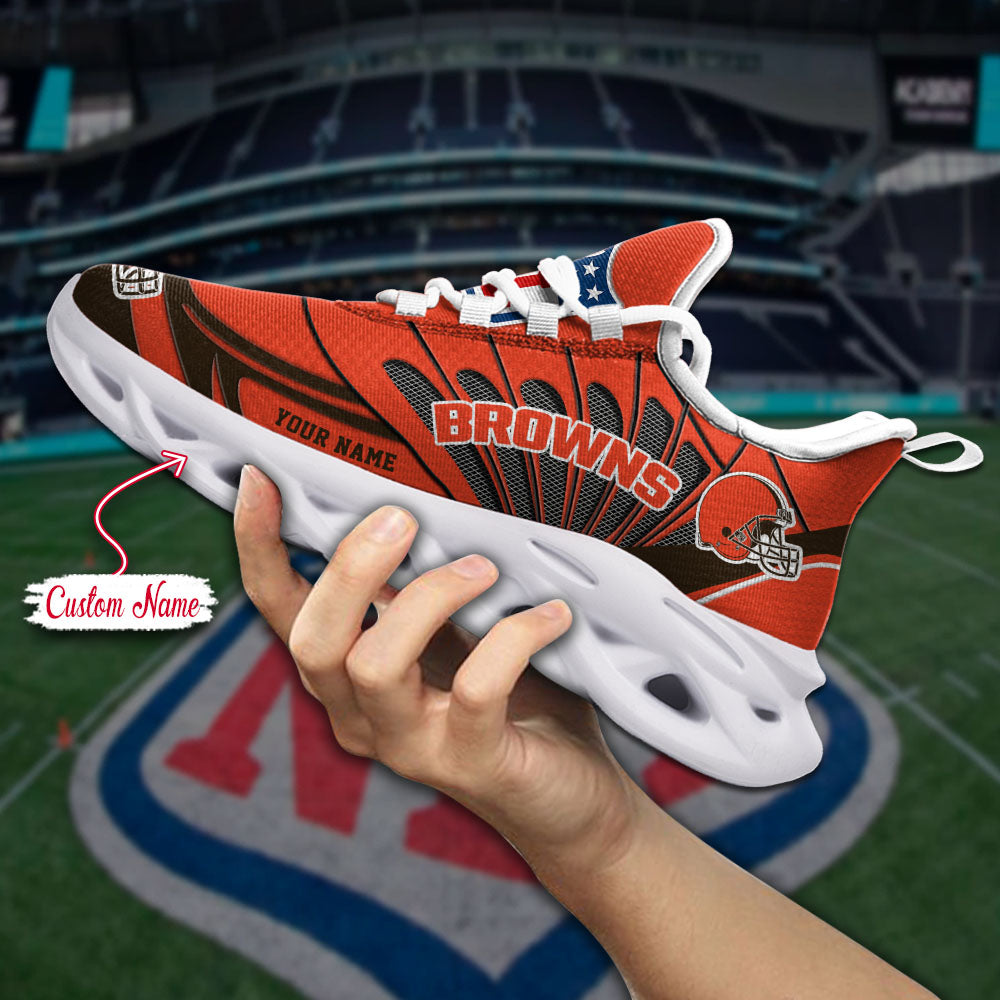 Ideafootwear Cleveland Browns NFL Max Soul Shoes Sneakers For Men And Women