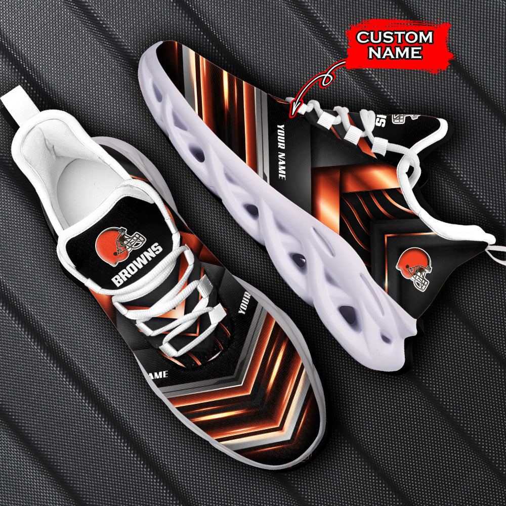 Ideafootwear Cleveland Browns NFL Max Soul Shoes Sneakers For Men And Women