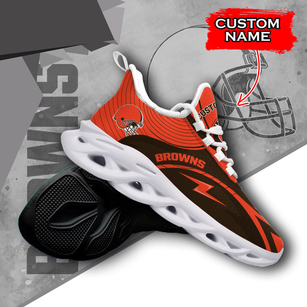 Ideafootwear Cleveland Browns NFL Max Soul Shoes Sneakers For Men And Women