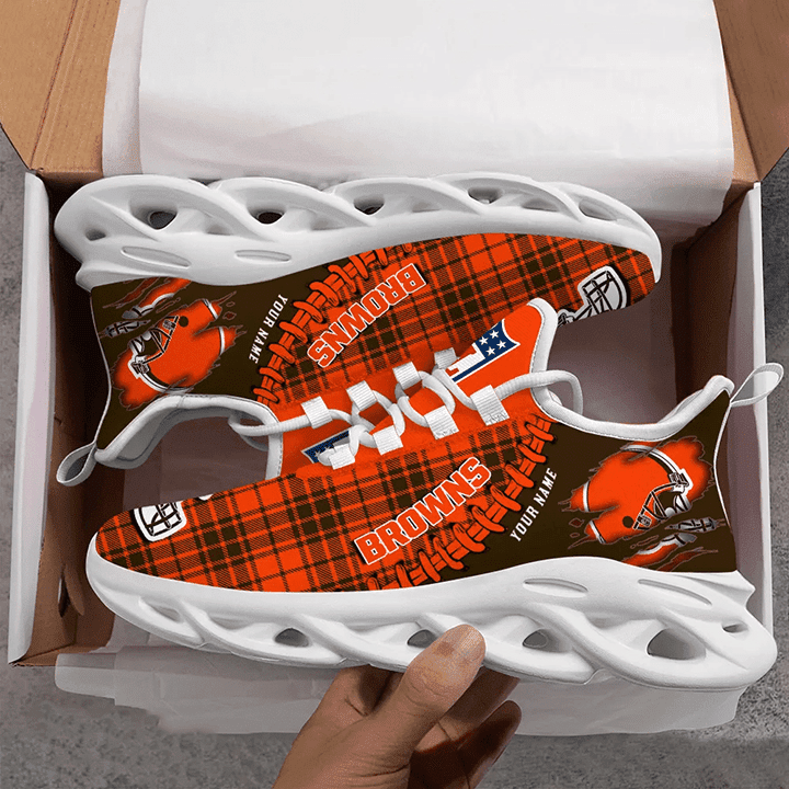 Ideafootwear Cleveland Browns NFL Max Soul Shoes Sneakers For Men And Women