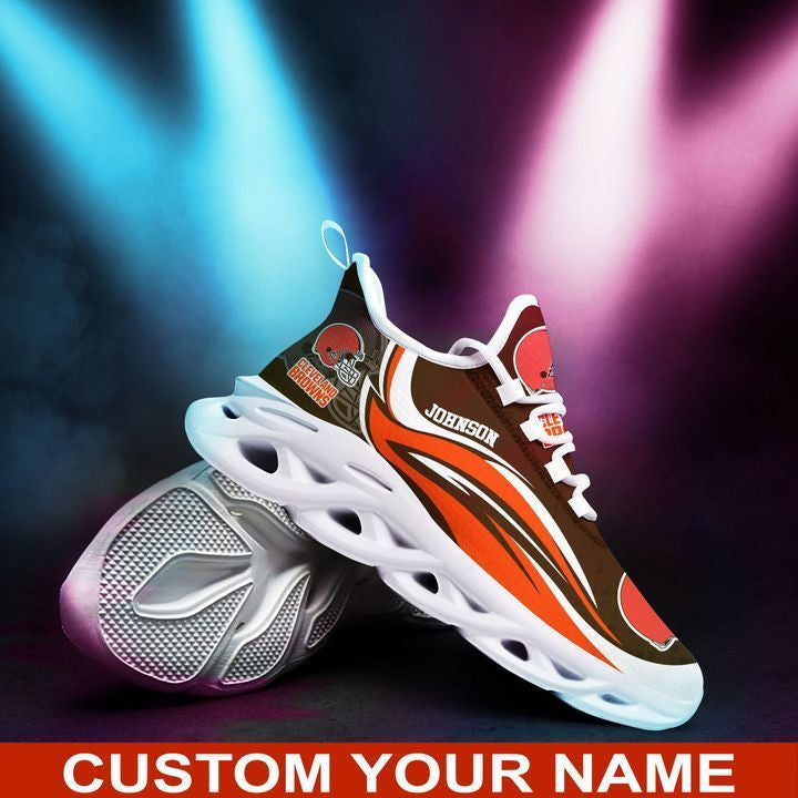 Ideafootwear Cleveland Browns NFL Max Soul Shoes Sneakers For Men And Women