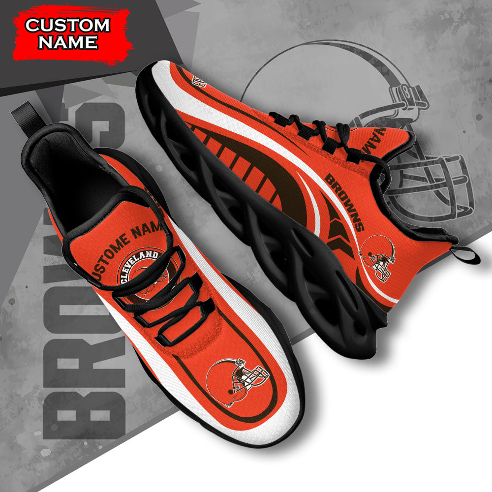Ideafootwear Cleveland Browns NFL Max Soul Shoes Sneakers For Men And Women