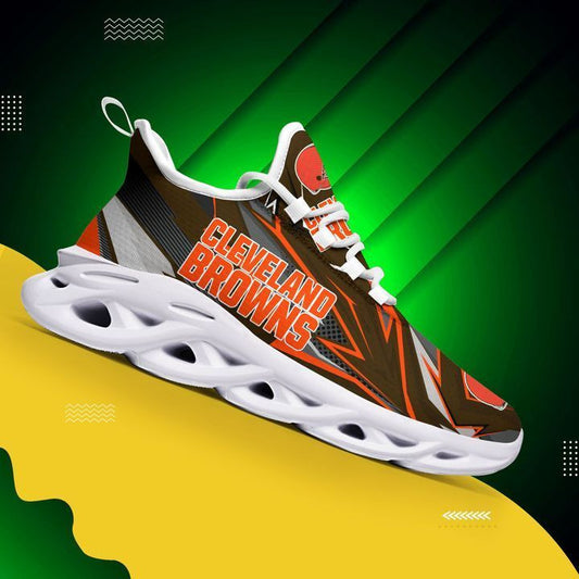Ideafootwear Cleveland Browns NFL Max Soul Shoes Sneakers For Men And Women