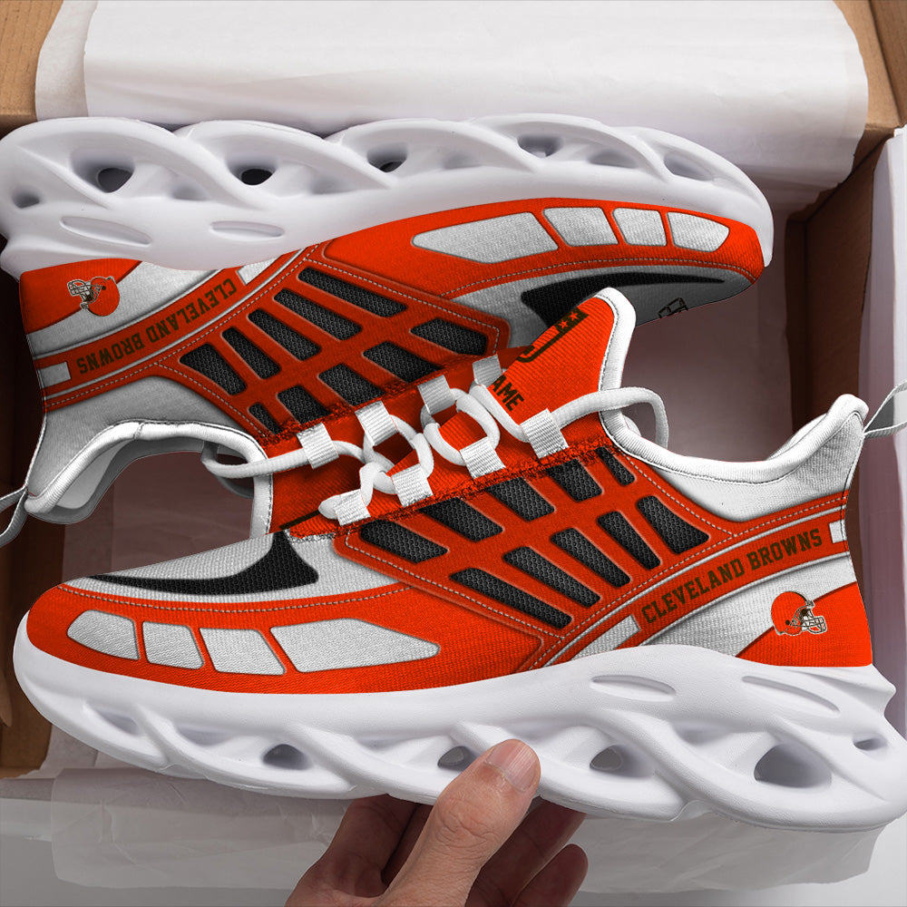 Ideafootwear Cleveland Browns NFL Max Soul Shoes Sneakers For Men And Women