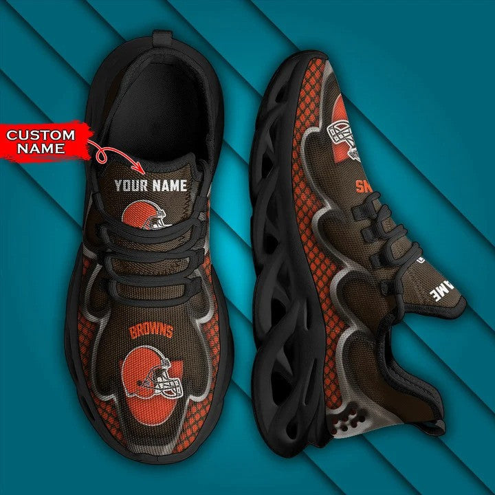 Ideafootwear Cleveland Browns NFL Max Soul Shoes Sneakers For Men And Women