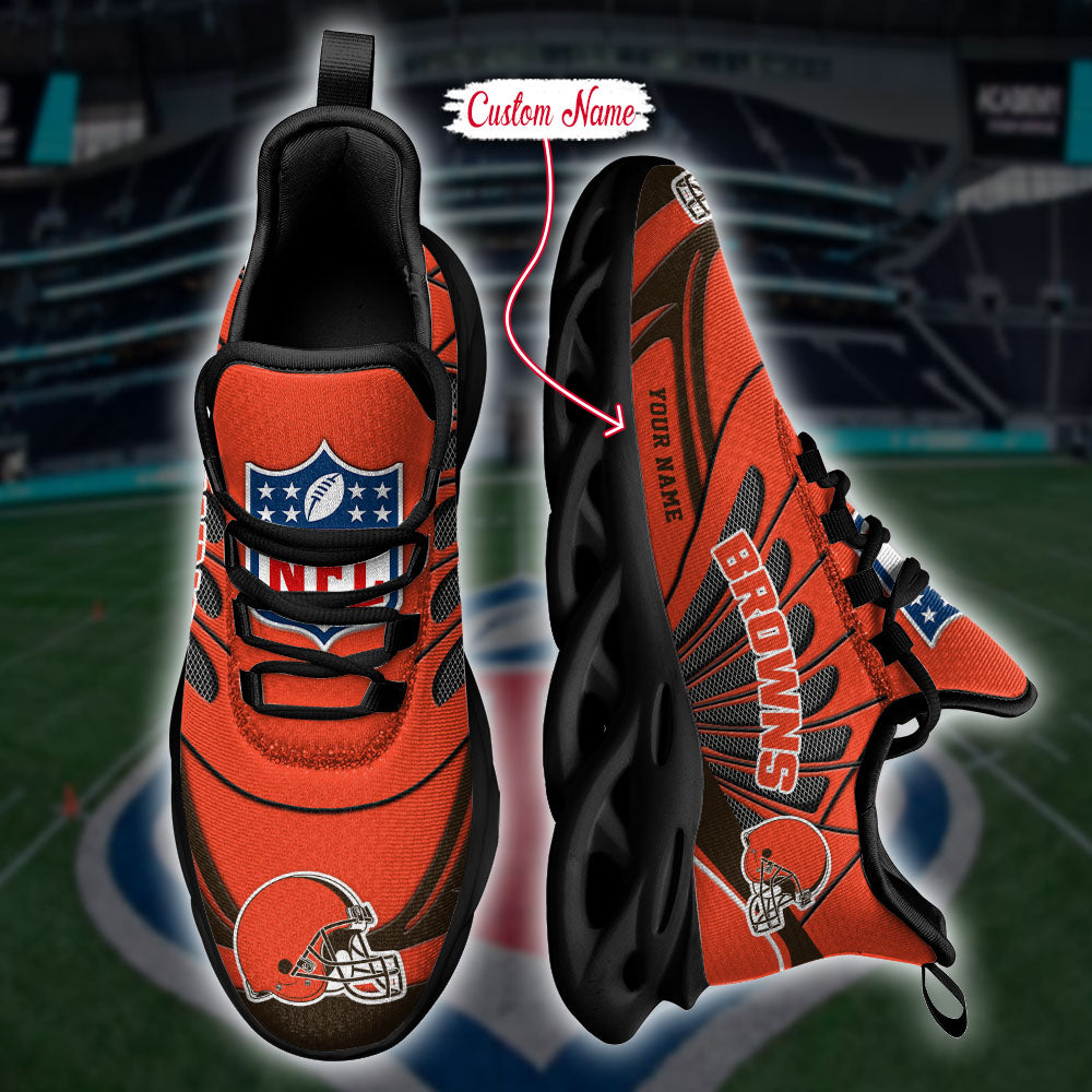 Ideafootwear Cleveland Browns NFL Max Soul Shoes Sneakers For Men And Women
