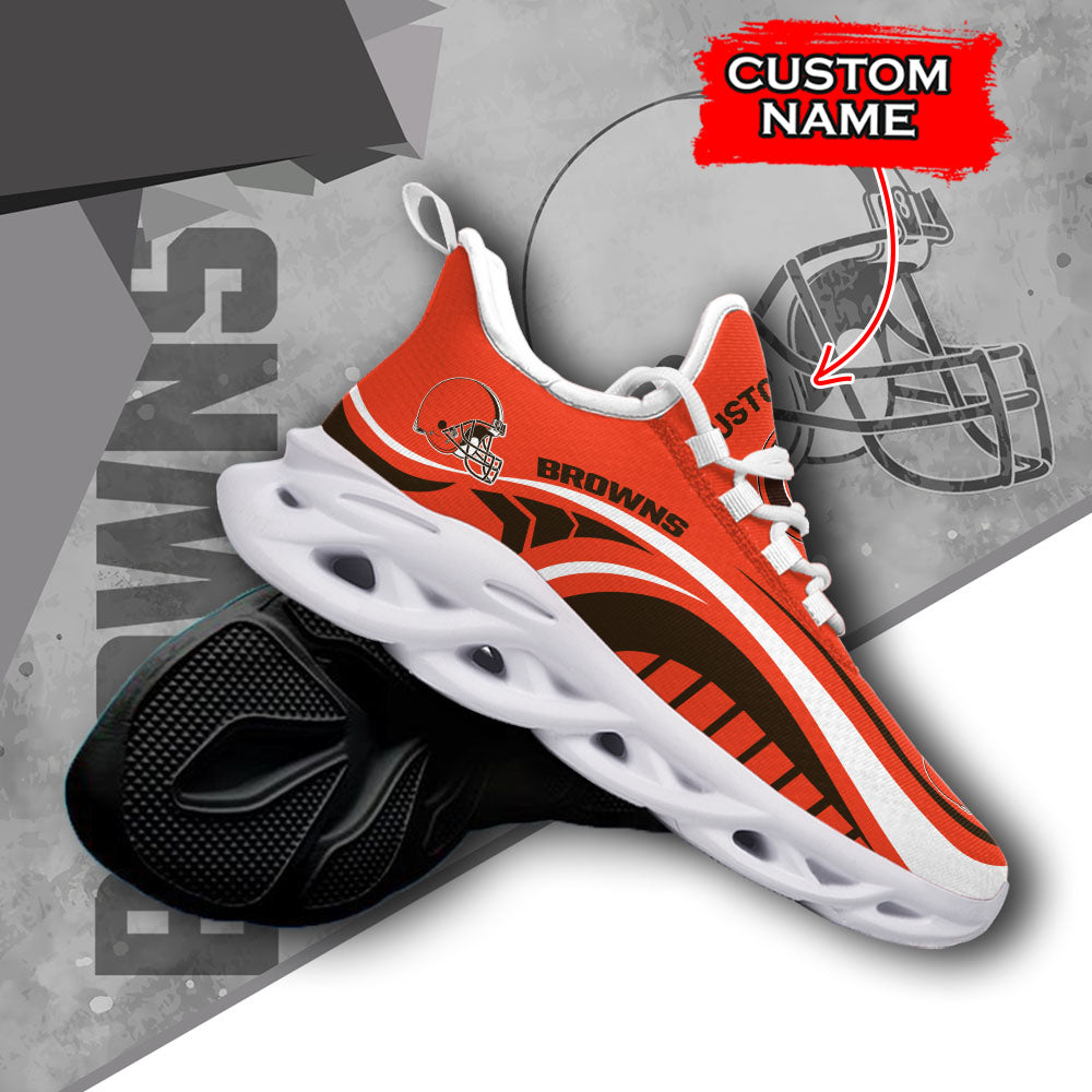 Ideafootwear Cleveland Browns NFL Max Soul Shoes Sneakers For Men And Women