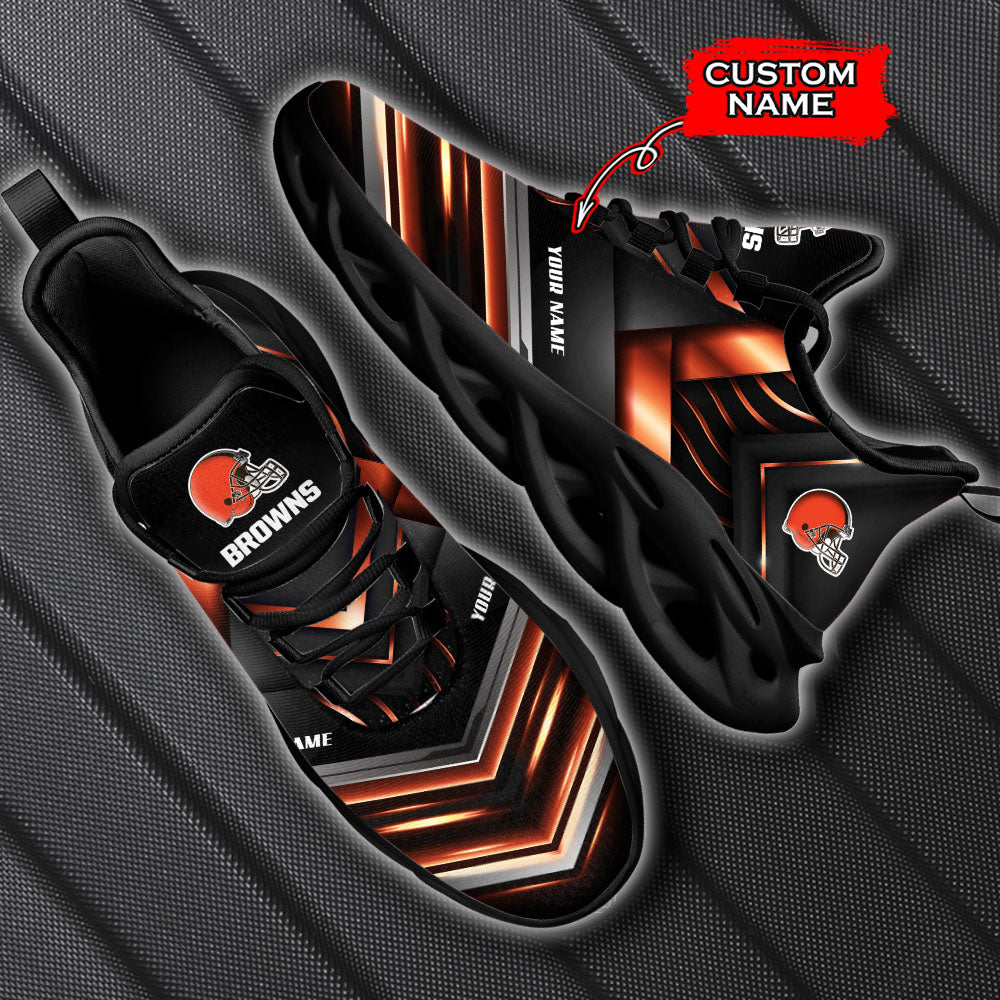 Ideafootwear Cleveland Browns NFL Max Soul Shoes Sneakers For Men And Women