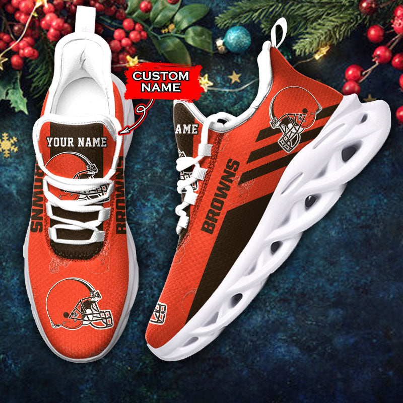 Ideafootwear Cleveland Browns NFL Max Soul Shoes Sneakers For Men And Women