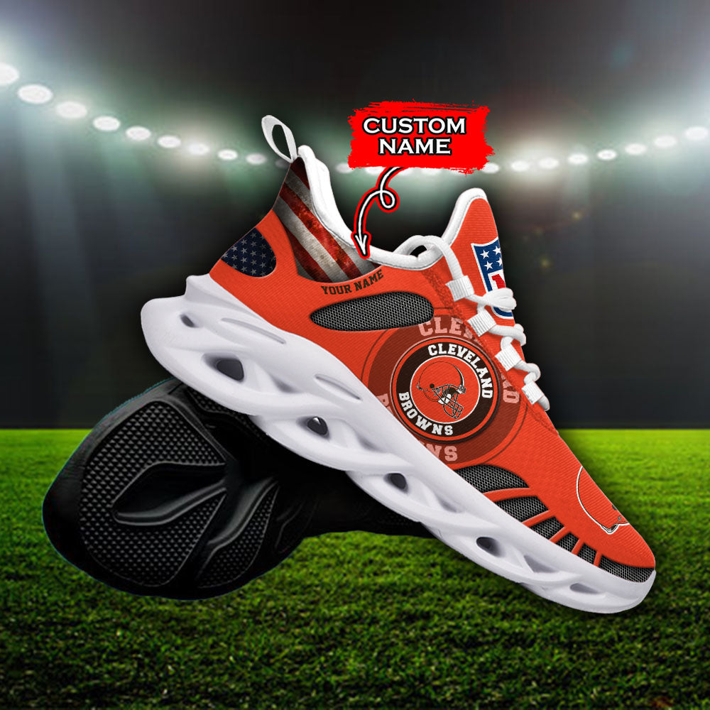 Ideafootwear Cleveland Browns NFL Max Soul Shoes Sneakers For Men And Women